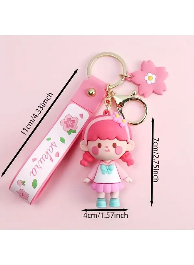 Cat Ears Girl Anime Keychain PVC Metal Keyring Pendant Backpack Accessory Gift - Image 3